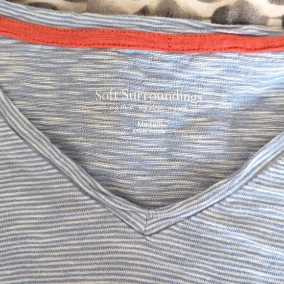 Soft Surroundings Aloha Vibes Blue Graphic Tee - Picture 6 of 7